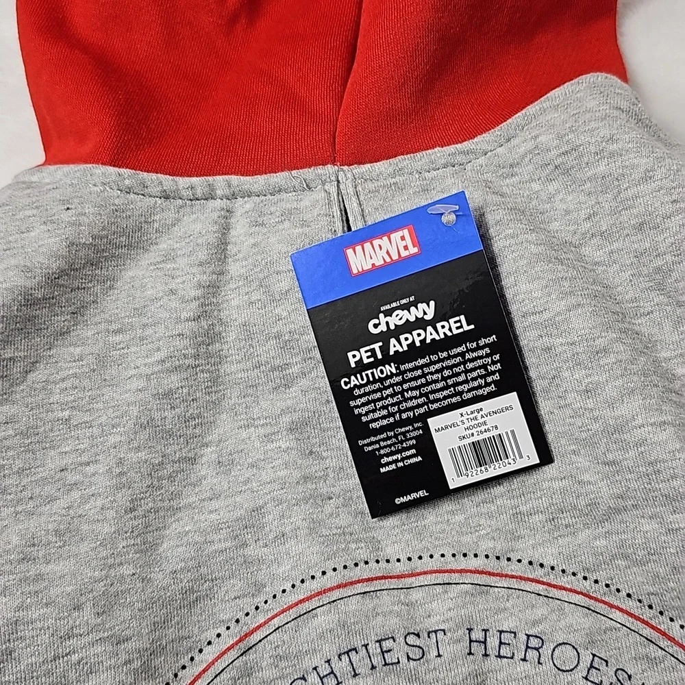 Marvel Avengers Dog Hoodie Sweatshirt sz XL